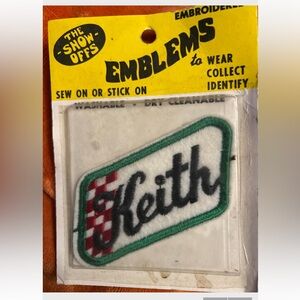 Emblems Patch 'The Show Offs' vintage 70s name Keith